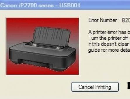 CISS forum: canon b200 - unusual solutions to the problem - CISS forum Service error b200 printer